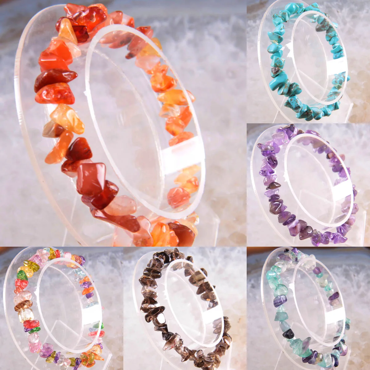 

4 шт шнур стрейч браслет для женщин натуральный кристалл бусины браслет Кристалл Опал оникс флюорит кварц, сердолик Lapis ювелирные изделия по...