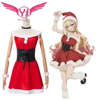 anime my dress up darling kitagawa marin cosplay costume sweet red christmas dress activity party role women red dress