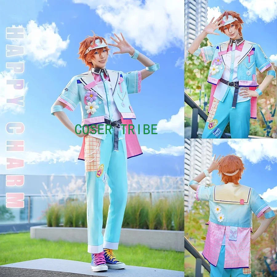 Ensemble Stars Happy Charm Akehoshi Subaru/Harukawa Sora/Sazanami Jun Game Suit Cosplay Costume Halloween Party Outfit