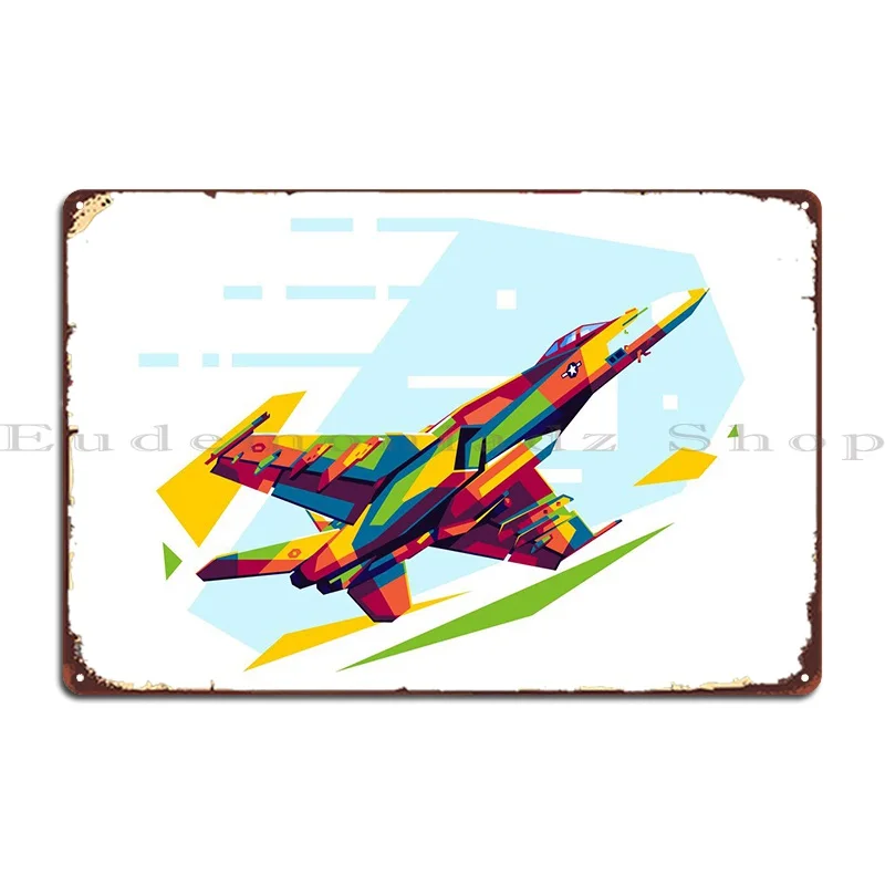 

F18 Super Hornet Metal Sign Mural Wall Decor Funny Character Designing Tin Sign Poster
