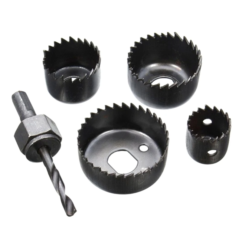 

5Pcs Woodworking Opener Hole Saw Bit Cutting Drilling Tool Set With Round Saw