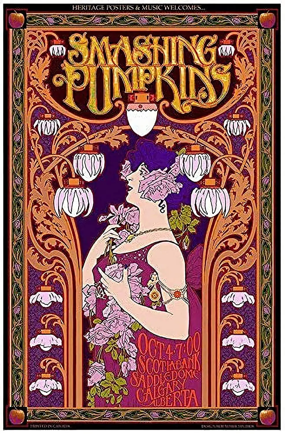 

Smashing Pumpkin Concert Metal Tin Sign Poster Wall Plaque 8x12 Inch metal plate