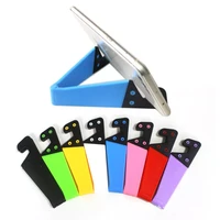 1pcs universal desktop stand colorful portable foldable v model mobile phone mount holder stand cradle for cell phone