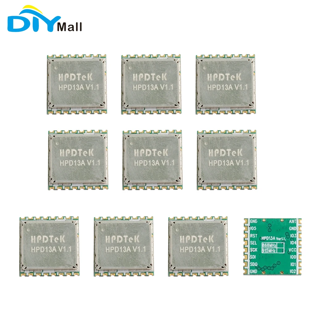 10Pcs/Lot HPD13A 868MHz 915MHz SX1276 Radio RF Wireless Transceiver Module Lo-Ra Data Transmission for Remote Irrigation System