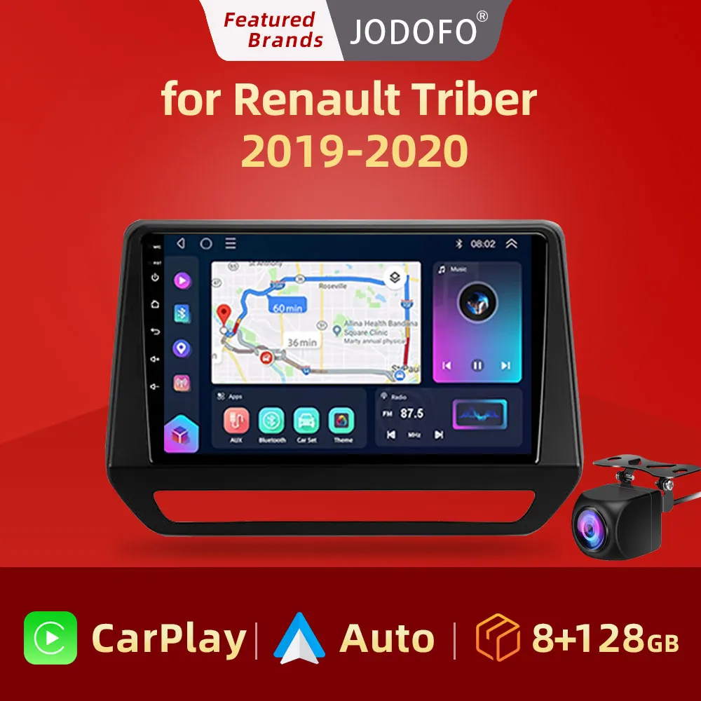 Jodofo для Renault Triber 2019-2020 2Din Android 12 автомобильный радиоприемник стерео радио
