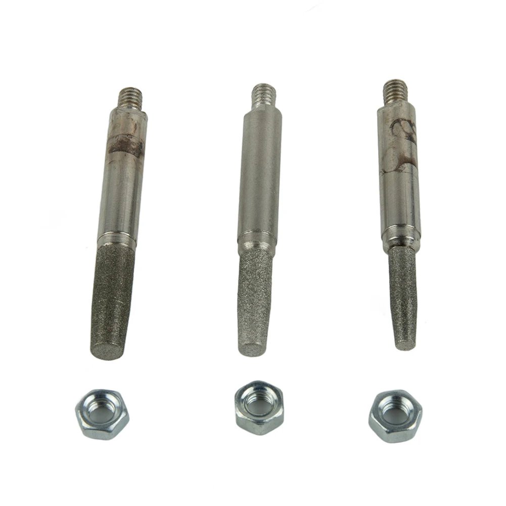 

3pcs Chainsaw Sharpener Parts Grinding Head Diamond Coated Cylindrical Burr 4/5/6mm For Hand Chain Grinder Abrasive Tool