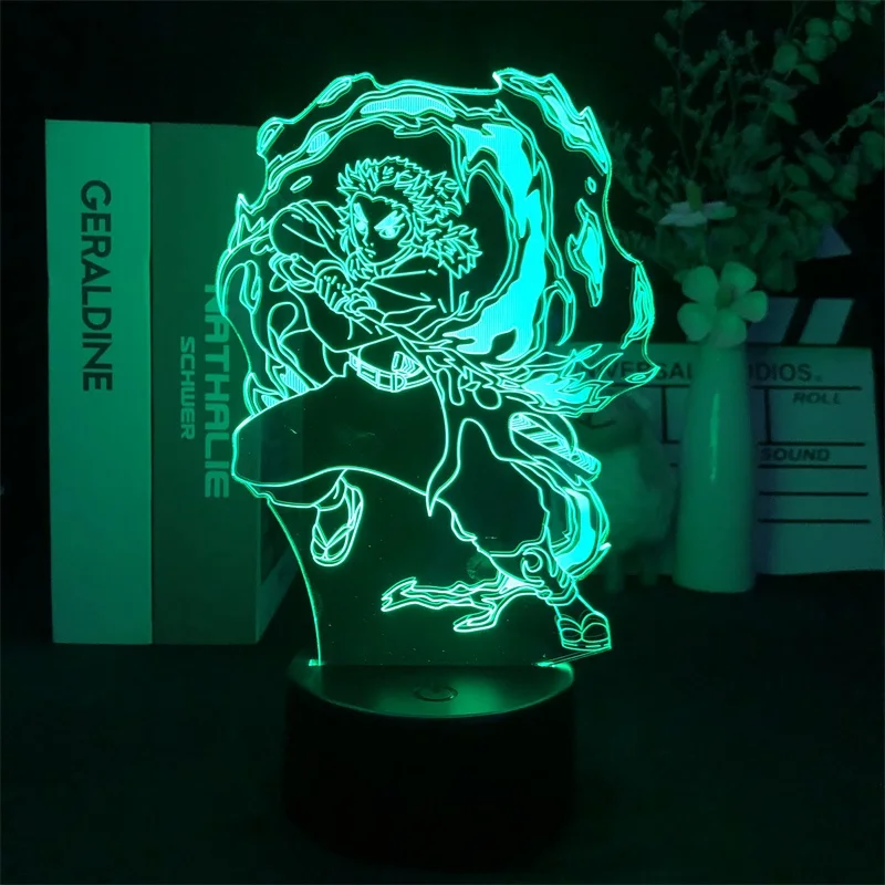 

Demon Slayer Rengoku Kyoujurou Led Night Lamp Alarm Clock Base Light Japanese Anime Manga Best Selling Battery Operated Kids