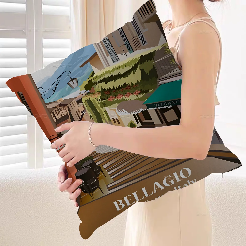 Озеро Кома Барселона ретро наволочка дюймов Декор фермерского дома домашние