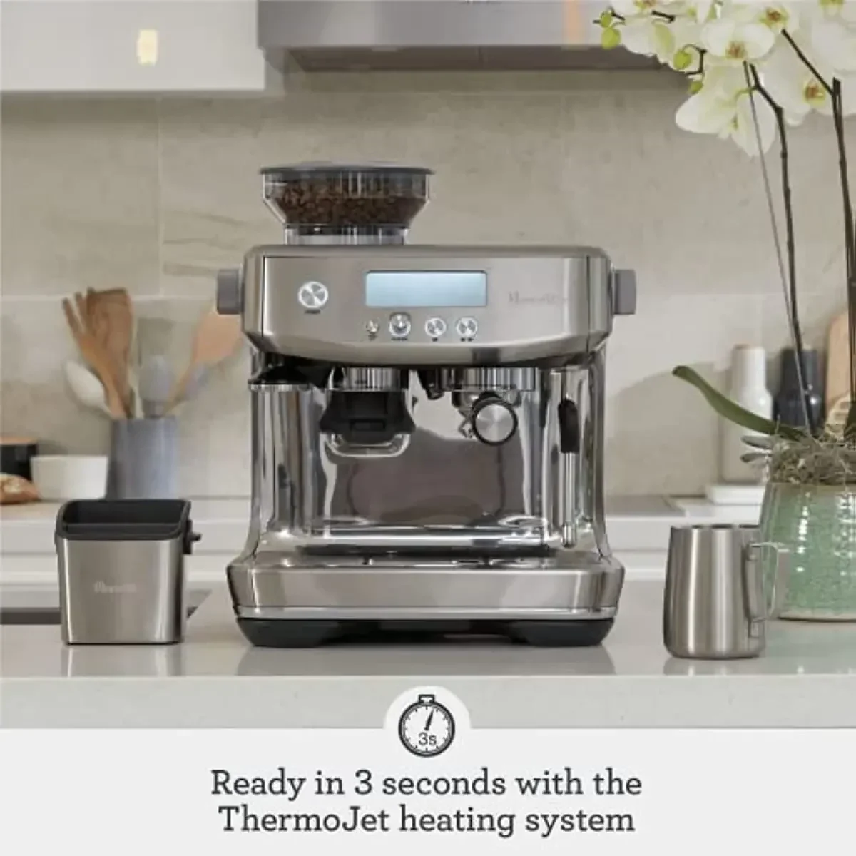 Оригинальная бариста Breville Pro Эспрессо-машина 9 бар 2 литра Матовая нержавеющая