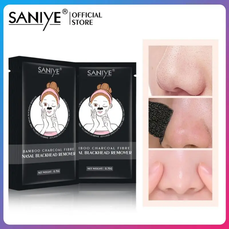 

SANIYENasal Blackhead Remover Mineral Clay Bamboo Charcoal Fibre Nose Mask Does Not Hurt Pores Patch Facial Care Tools
