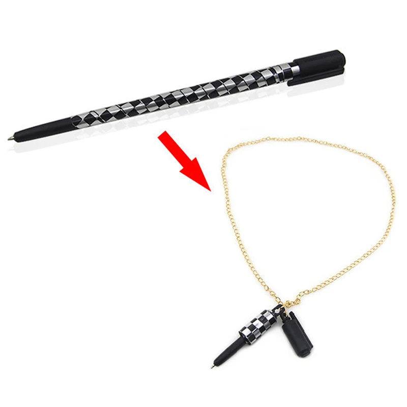 

Pen To Necklace Chain Vanishing Pen Magic Tricks Disappearing Pen Magia Magician Close Up Illusion Gimmick Props Magica Pen