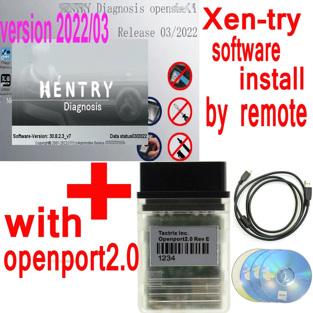 Диагностический сканер Tactrix Openport 2,0 ECU FLASH OBD2 с программным обеспечением xentry