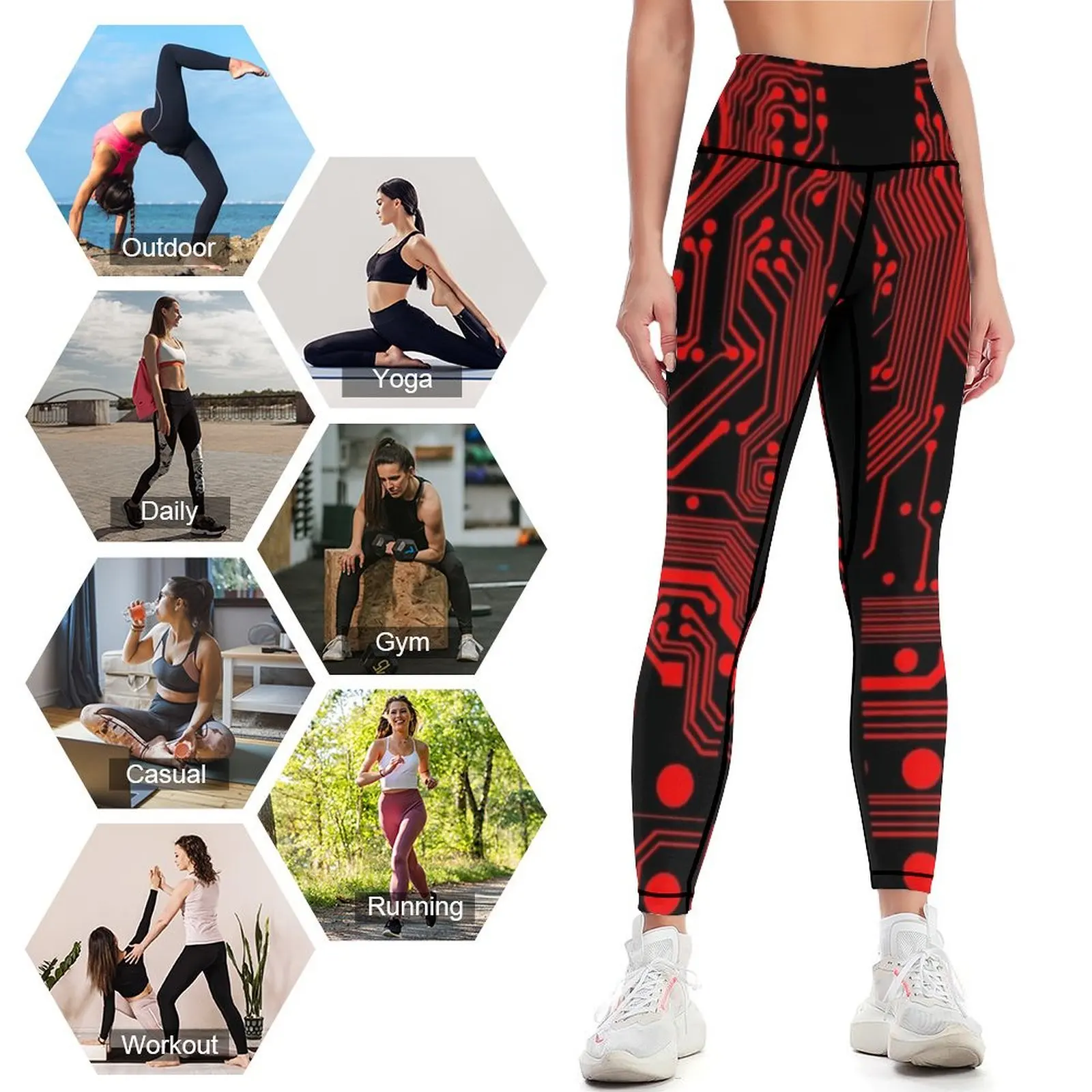 Спортивные женские леггинсы для фитнеса с высокой талией