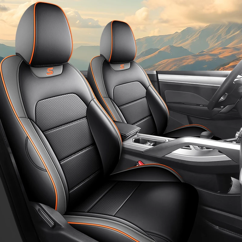 Фото Для Geely Coolray 2021-2025 (BinYue SX11) – Комплект чехлов на сиденья с полным покрытием, водонепроницаемые, устойчивые к царапинам, всесезонные №3