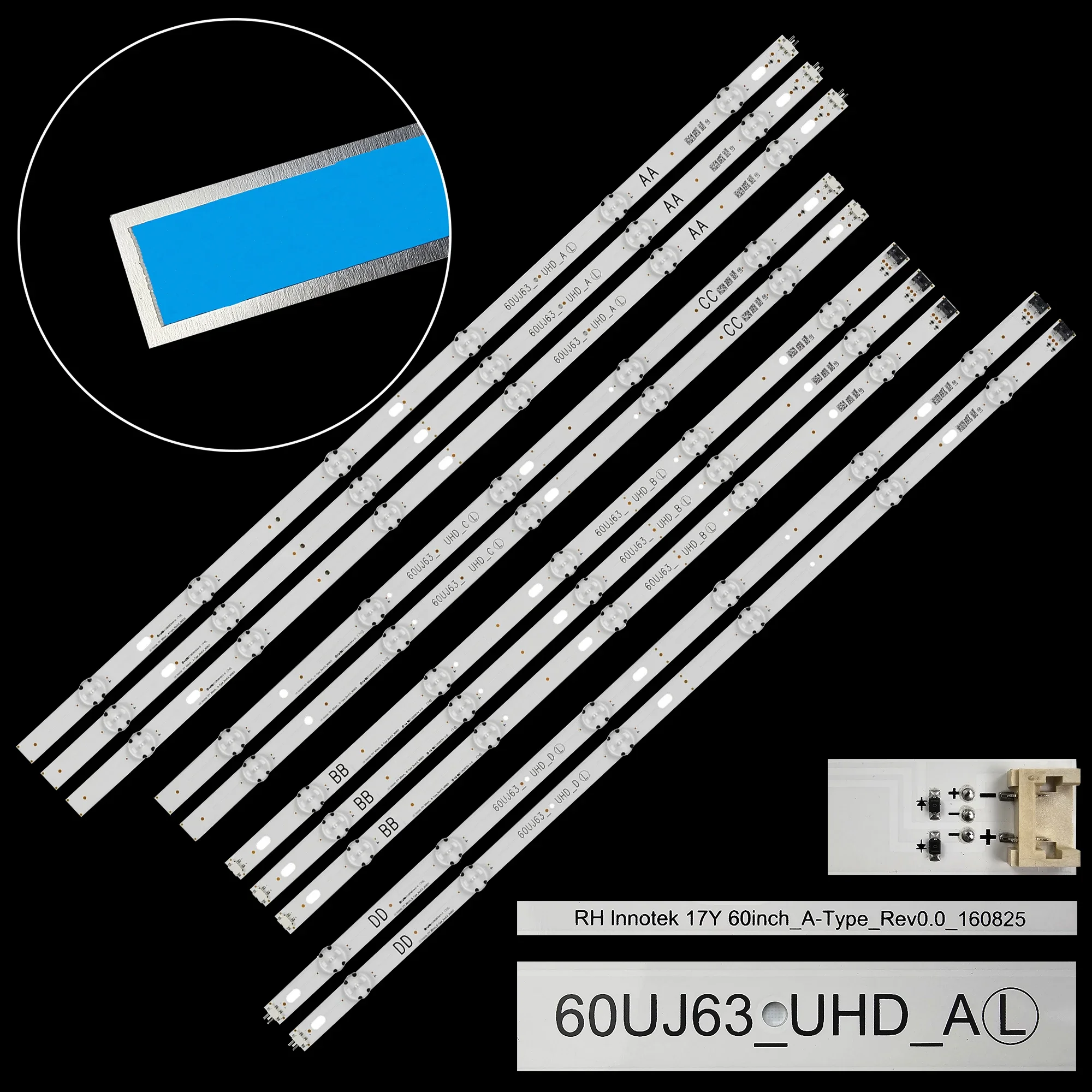 Светодиодная лента подсветки для 60UJ6309 60UJ6300 60UJ6050 60UJ630V 17Y 60inch 60UJ63_UHD_A B C D EAV63673006 NC600DGE