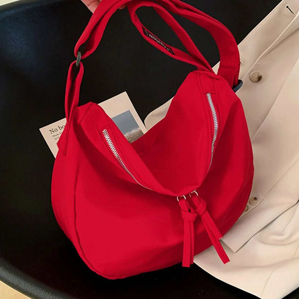 

Сумки на плечо для женщин, новинка 2023, простые сумки-мессенджеры, вместительные повседневные сумки-тоуты, однотонные холщовые сумки