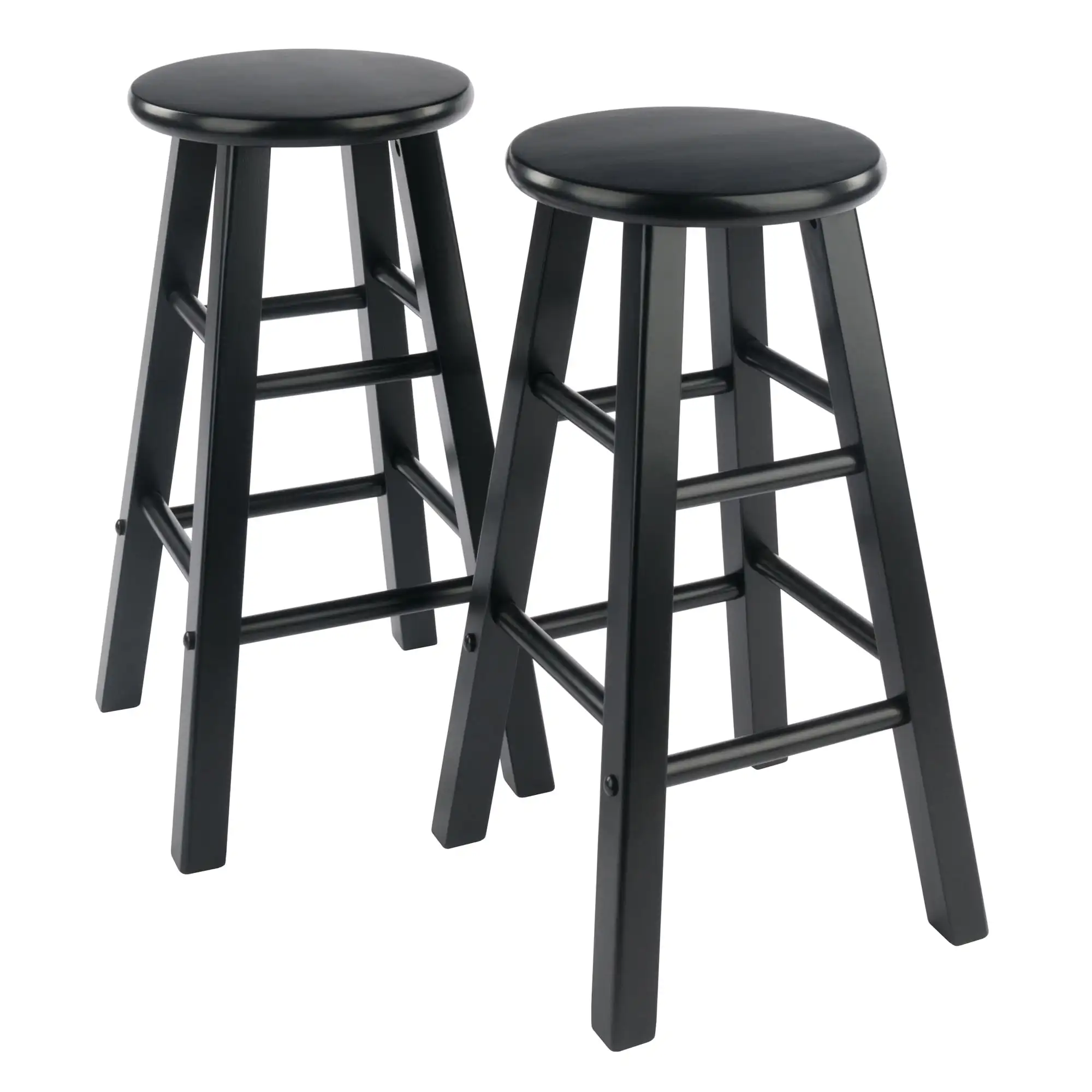 

Winsome Wood Element 2-Pc 24" Counter Stool Set, Black Finish