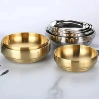stainless steel mixed rice noodle bowl korean screw powder bowl instant noodles double layer commercial soup bowl rice bowl