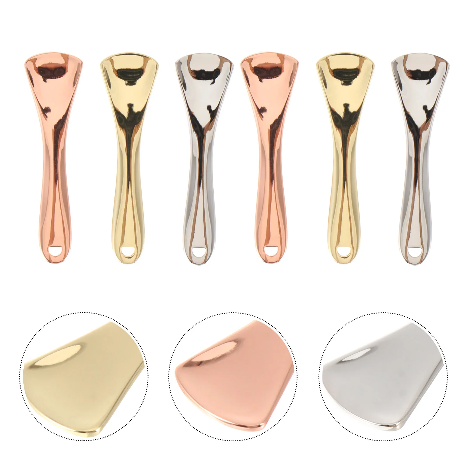 

Eye Cream Metal Spoon Makeup Applicator Spatula Scoop Mask Face Facial Reusable Mini Spoons Skincare Spatulas Beauty Scraper