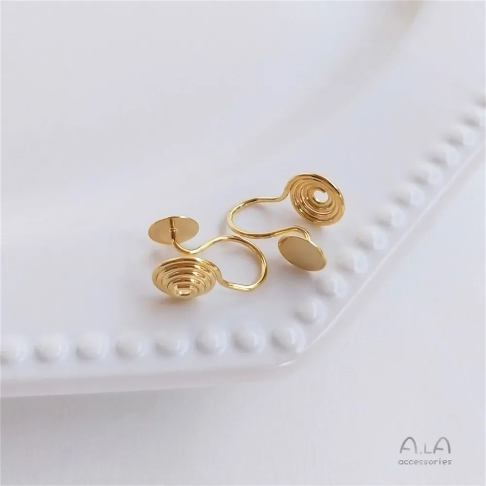 14K18K Золотая безболезненная катушка от комаров зажим для ушей материалы сережек