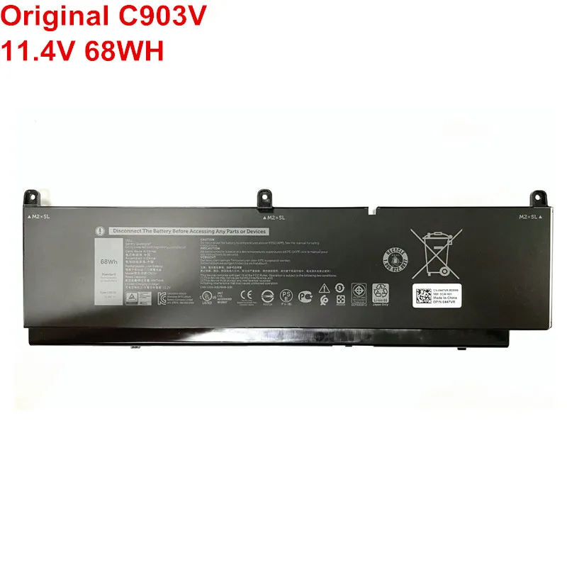 

11.4V 68Wh External Original Laptop Battery C903V For Dell Precision 7550 7560 7750 7760 Series Notebook PKWVM CR72X 17C06 447VR