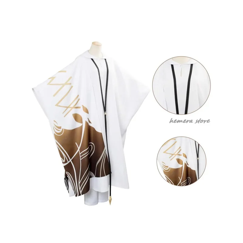 Fate/strange Fake Enkidu Косплей Костюм Плащ Парик Цепи Небеса Ожерелье Кольцо Накладной