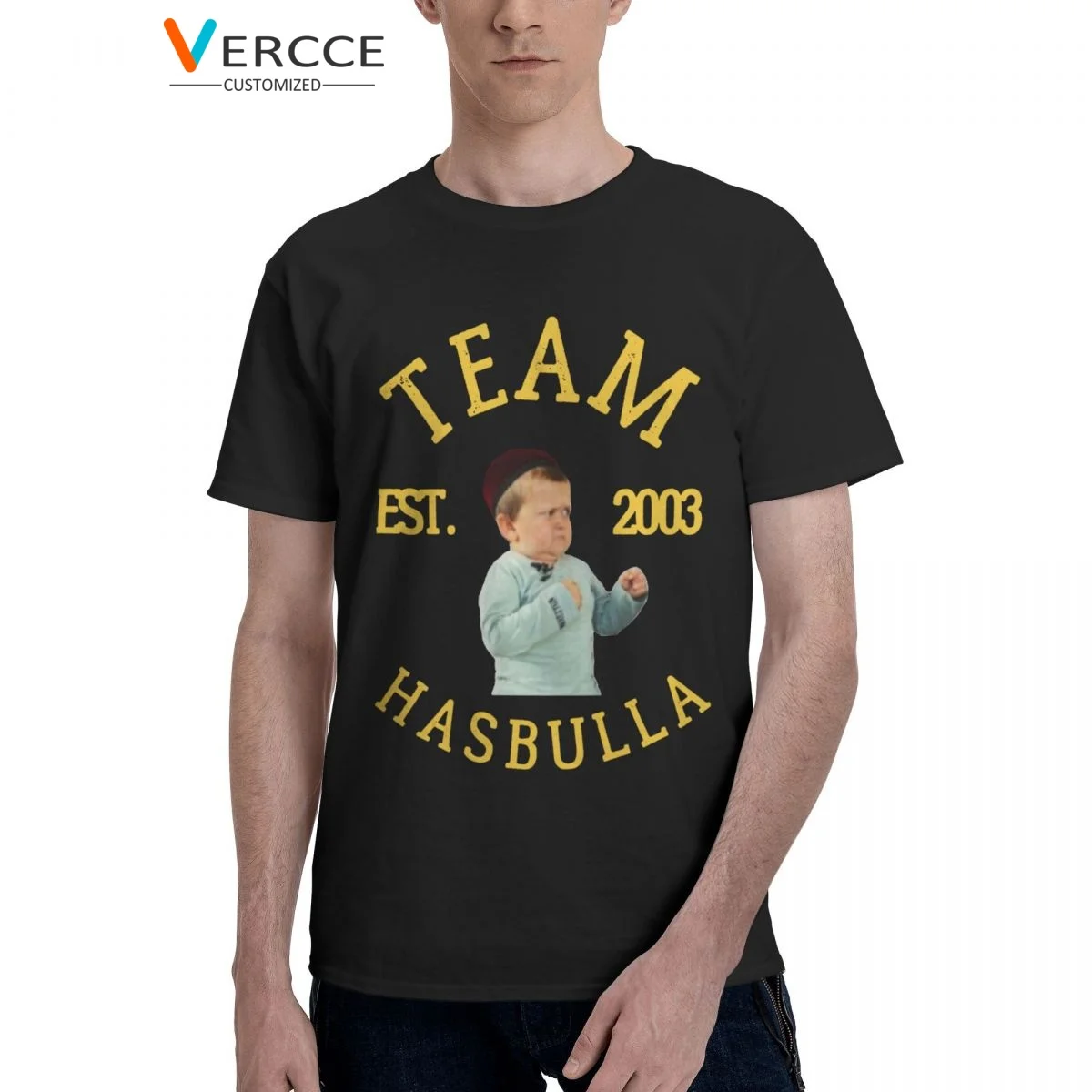 

Team EST.2003 Hasbulla T Shirt 100% Cotton Tees O-neck Mens Clothing Mens Women Tshirt Unique Gift Idea