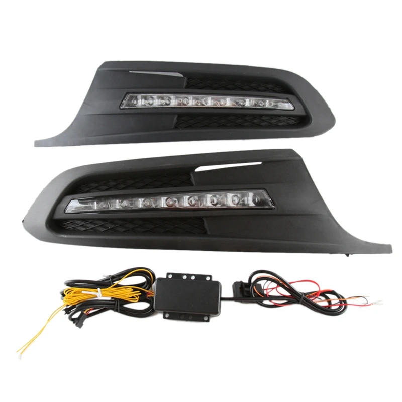

NEW-LED Daytime Running Light For Sagitar Jetta 2013 2014 2015 Turn Signal Light Car Accessorie 12V