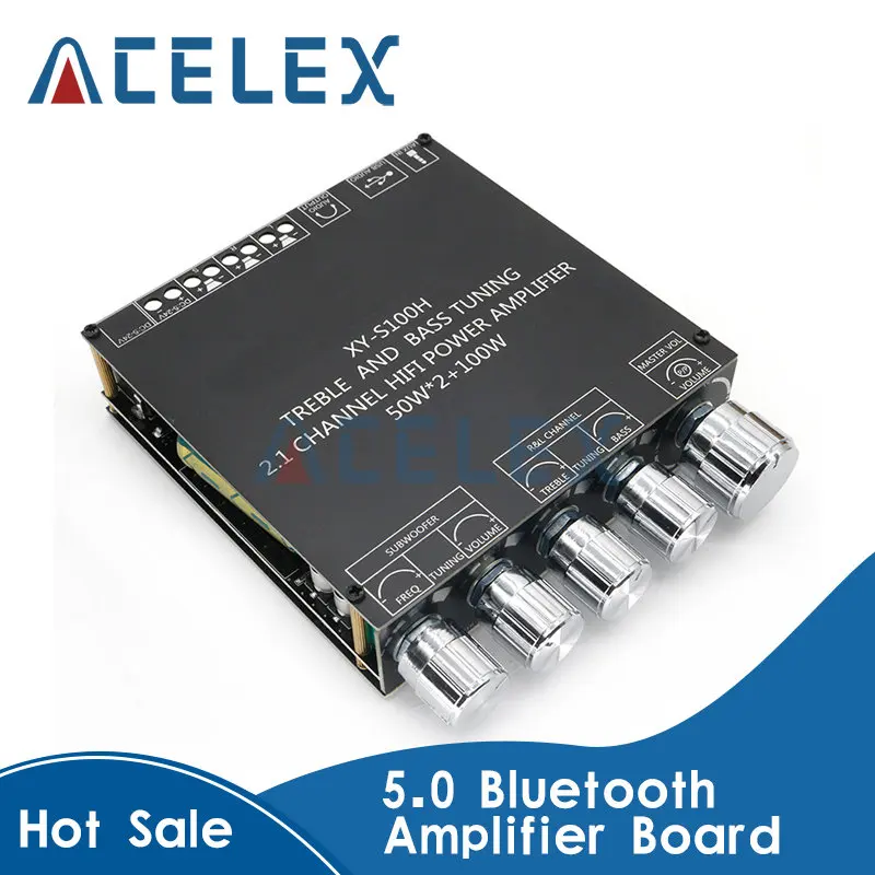 HIFI TPA3116 5,0 Bluetooth усилитель сабвуфера плата 50 Вт x2 + 100 Вт 2,1 каналов стерео динамик Аудио Бас AMP модуль домашняя музыка
