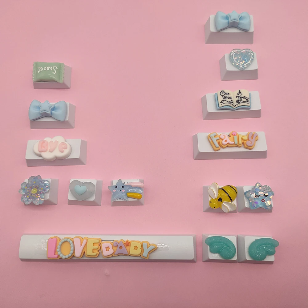 

OEM Heigh Ctrl 1.25U Shift 2.25u Capslk 1.75u Tab 1.5u Handmade Cute Diy Kawaii PBT KeyCaps For MX Switch Mechanical Keyboard