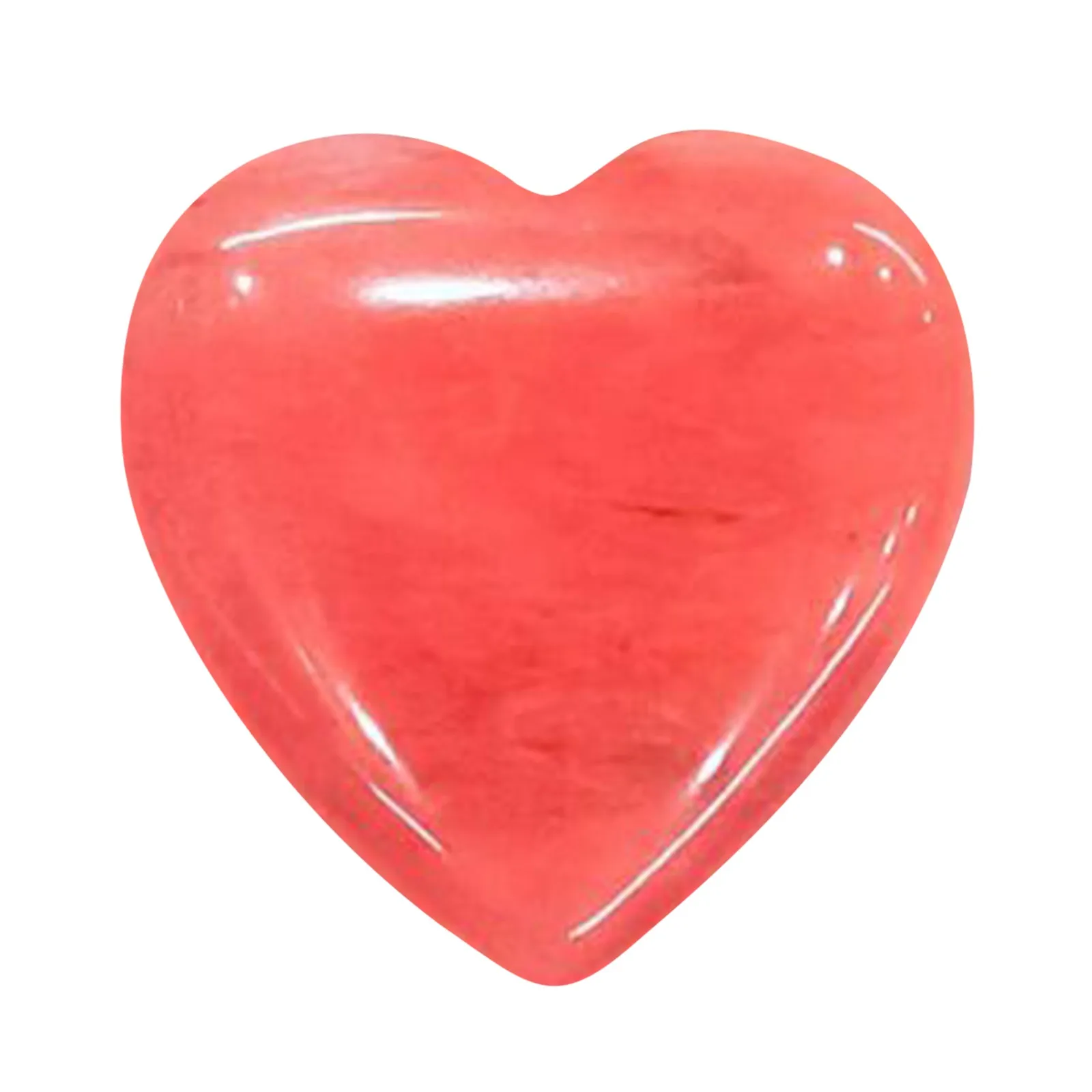 Кристалл в форме сердца натуральный драгоценный камень полированный розовый