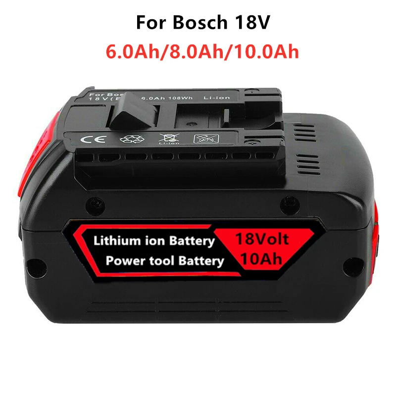 

Aleaivy Original 18V 6.0/8.0/10ah Rechargeable Lithium Ion Battery for Bosch 18V 6.0A Backup Battery Portable Replacement BAT609