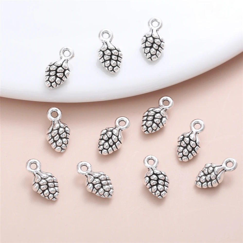 

100Pcs/Set Women's Kawaii Designer Charms Pine Cones Accessories Personalized Jewelry Making Supplies Pendant Necklace Earring