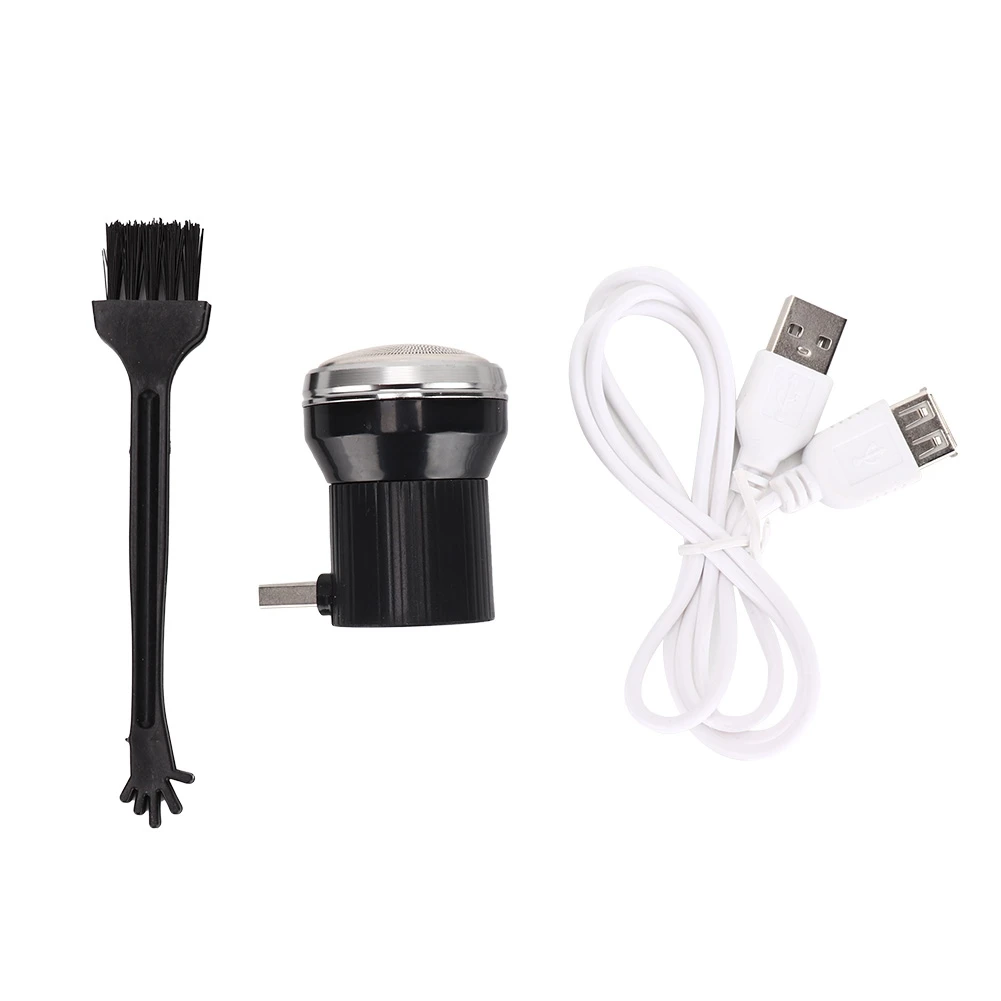 

Portable Mini Men USB Electric Car Beard Shaver Trimmer Beard Hair Shaving Machine (Black)