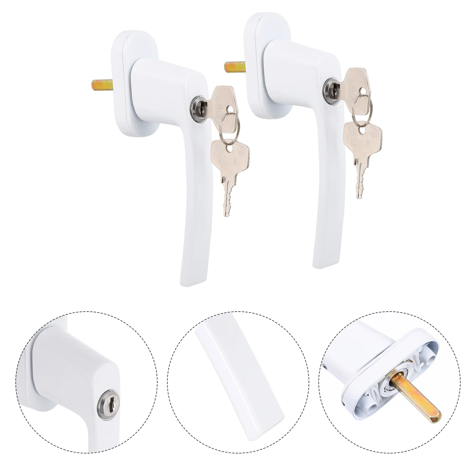 

2 Sets Window Lock Lever Child Proof Window Locks Window Lock Bar Inner Opening Window Handle Door and Window Handle