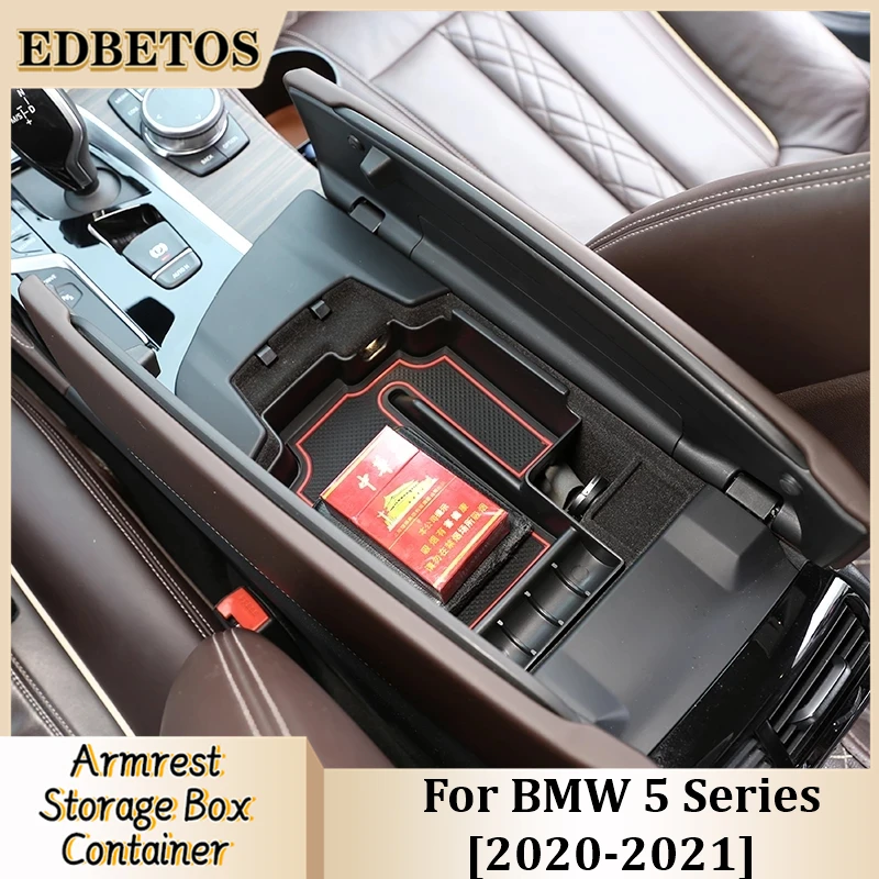 

Car Central Armrest Storage Box Secondary Storage Center Console Organizer Compatible For BMW 5 Series G30 G31 2020 2021
