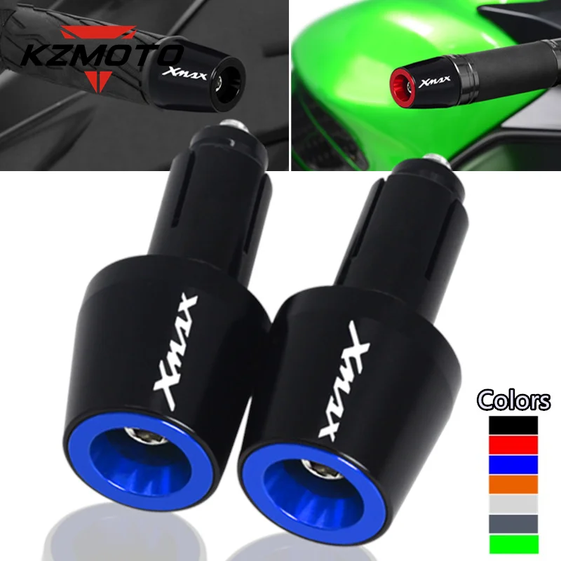 

Handle Bar End Caps For Yamaha XMAX300 XMAX400 X MAX X-MAX 125 250 300 400 All Years Motorcycle Handlebar Grips End Plug Slider