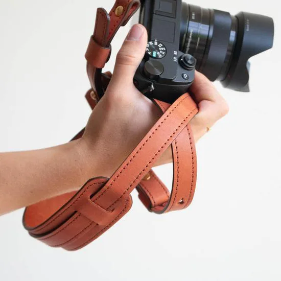80-110cm Cowhide Leather Camera Shoulder Neck Straps Carrying Belt DSLR Strap Grip for Sony Lumix Nikon Canon FUJI Leica Pentax