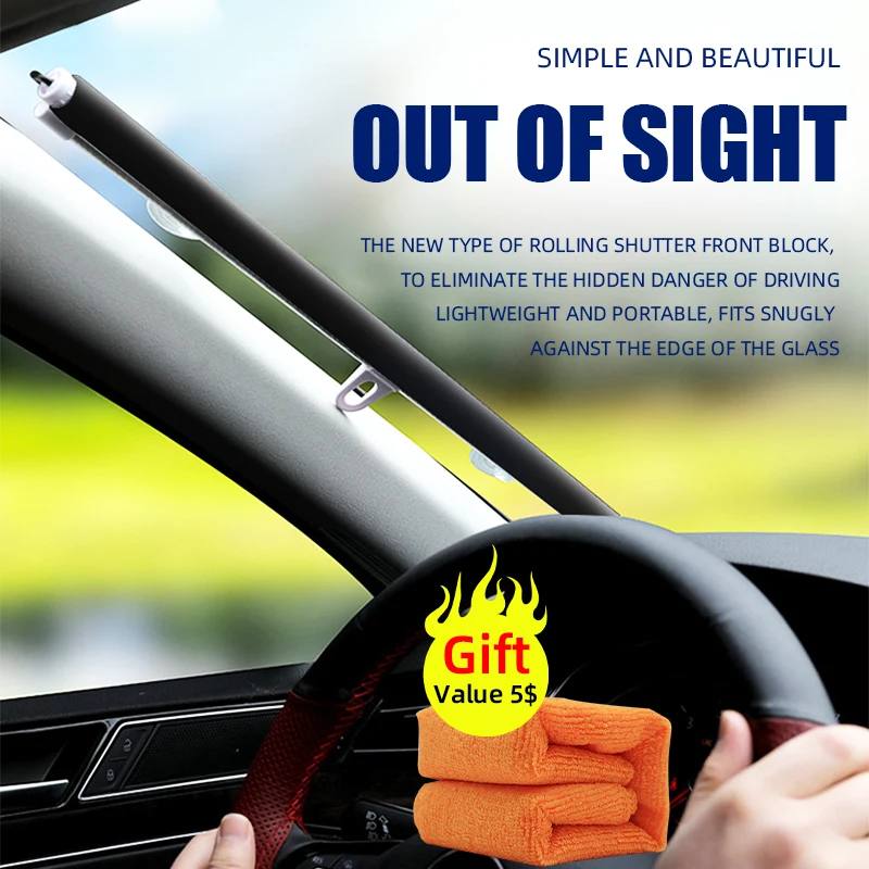 

Car Windshield Sun Shade Automatic Extension Car Cover Window Sunshade UV Sun Visor Protector Curtain 40CM/58CM/68CM