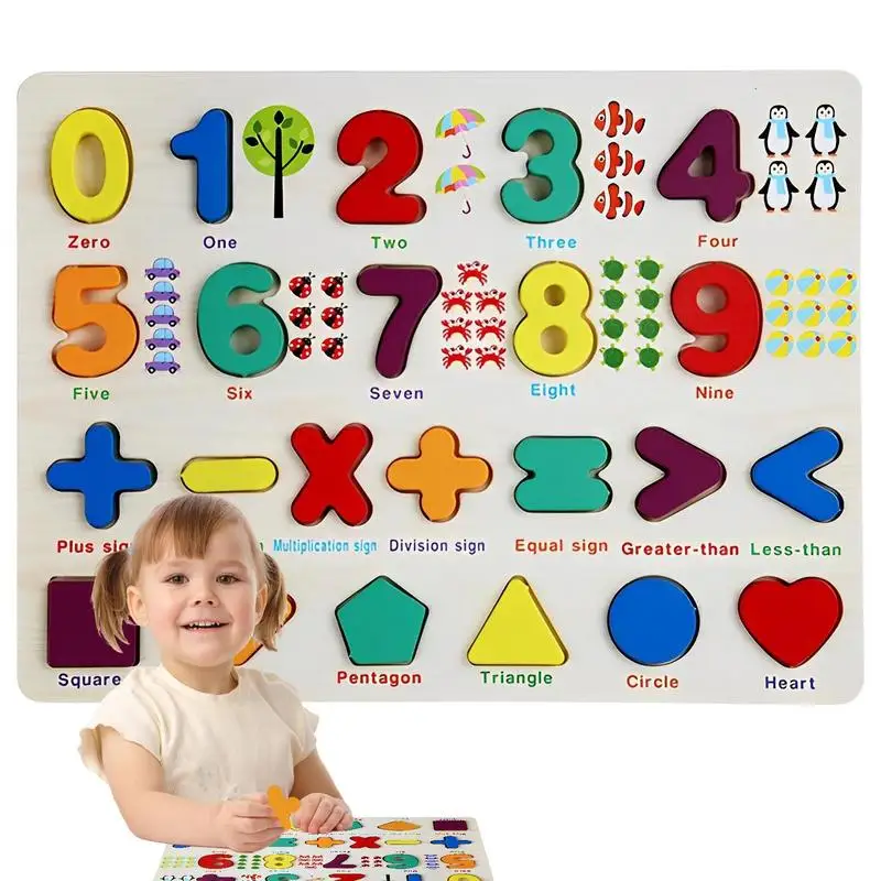 

ABC Puzzle Digital Wooden Toys Early Learning Jigsaw Letter Alphabet Number Puzzle Preschool Educational Baby Toys For Children