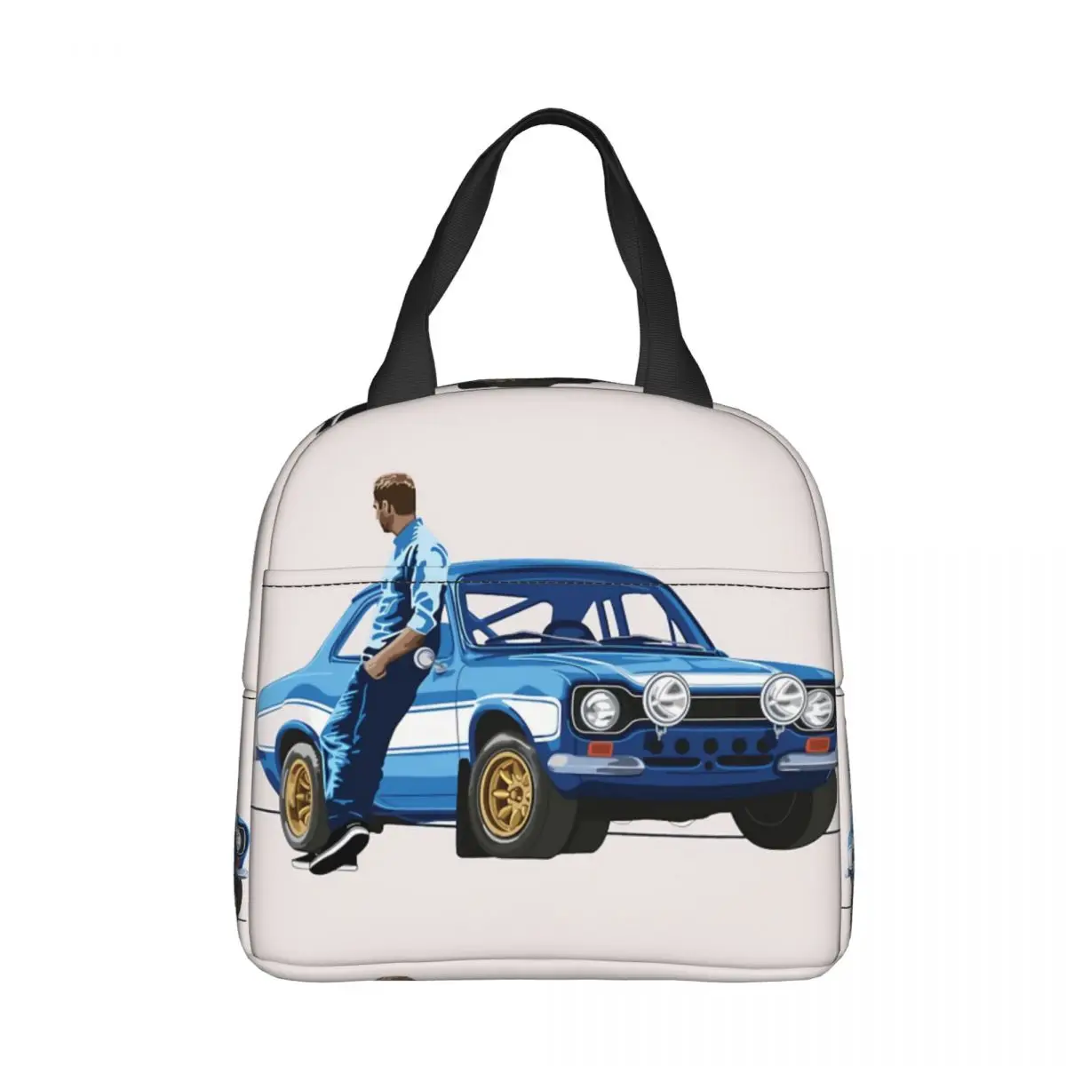 

Miss You Paul Walker Pattern Cooler Lunch BoxFast & Furious Mountaineering Thermal Insulation Portable Food Bag