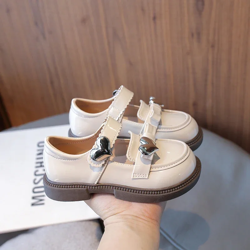 Демисезонные туфли для девочек Черные Туфли Мэри Джейн детская кожаная обувь на