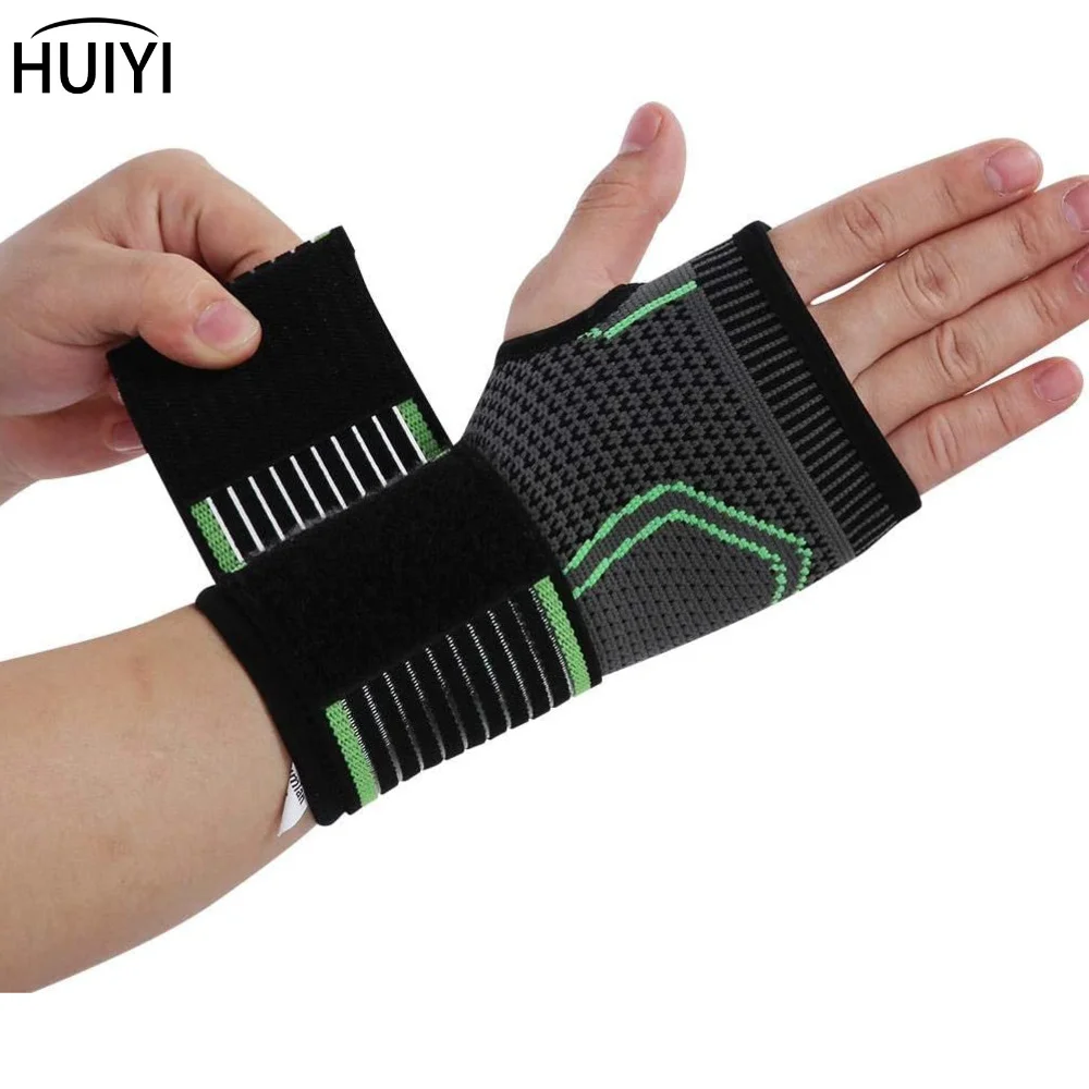 Компрессионный бандаж на запястье с нажимным ремнем, спортивный Защитный Браслет, вязаный компрессионный бандаж на запястье и ладонь