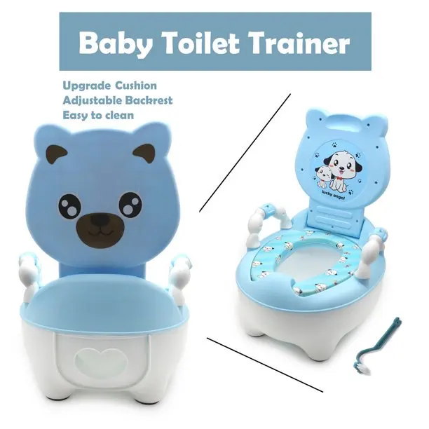 

Blue Kids Baby Potty Training Seat Toddler Portable Lovely Toilet Seat Stool Chair [P/N ET-BABY003-BLUE]