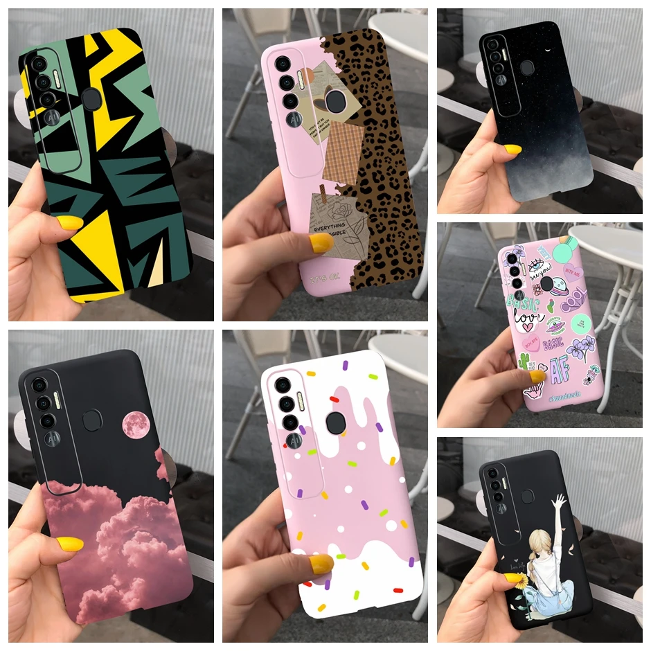 

For TECNO Spark 7 Pro Phone Case Candy Color Silicone TPU Cover For TECNO Spark 6 7 7 Pro Case Spark6 Spark7 Spark7pro