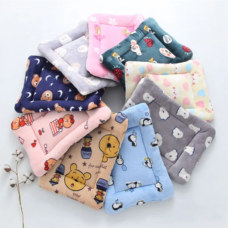 

Soft Thickened Cama Perro Pet Soft Fleece Pad Pet Blanket Bed Mat Puppy Dog Cat Sofa Cushion Home Rug Keep Warm Sleeping Cover