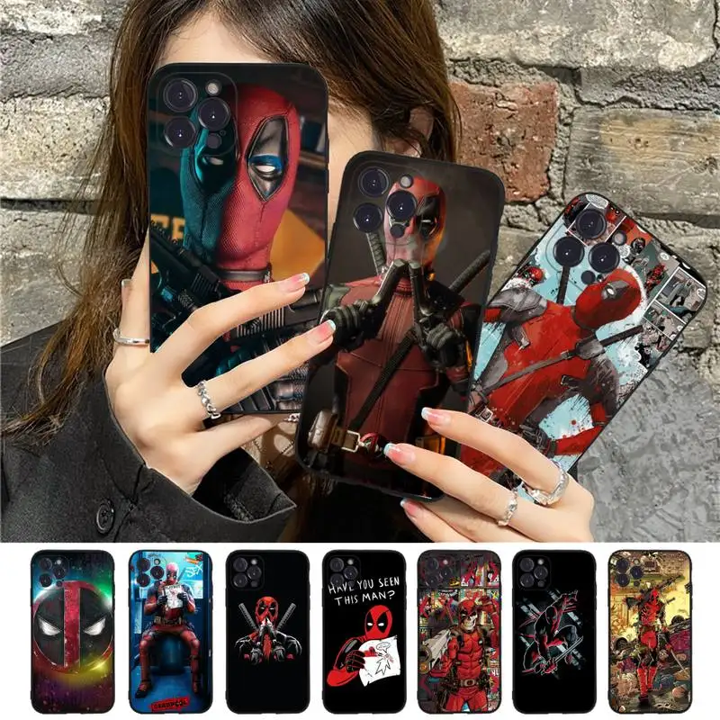 

Marvel Deadpool Phone Case Silicone Soft for iphone 14 13 12 11 Pro Mini XS MAX 8 7 6 Plus X XS XR Cover