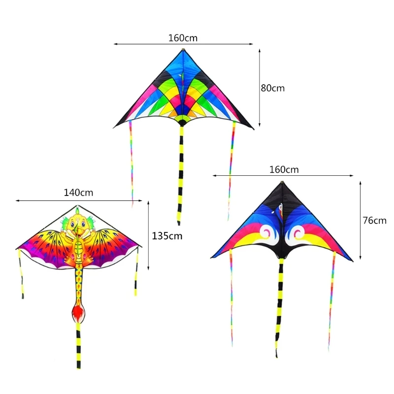 

Huge Colorful Rainbow Flying Kite Long Tail Children's Outdoor Kites Toys New