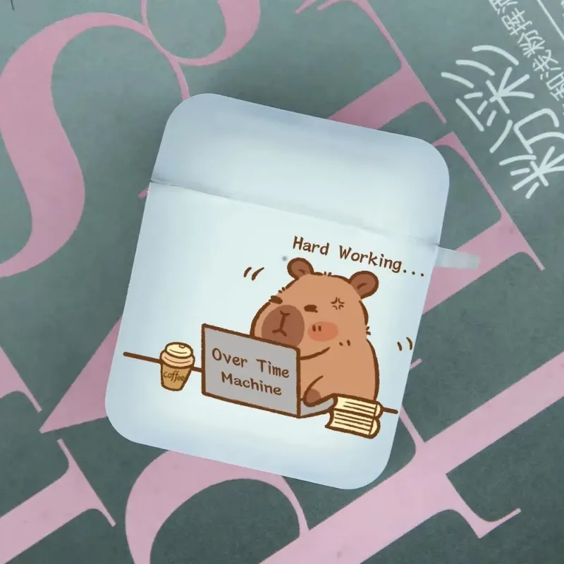 Чехол с рисунком капибары для Apple AirPods 1st 2nd 3rd 4 Pro 1 2 3 НОВЫЙ милый защитный чехол Capy