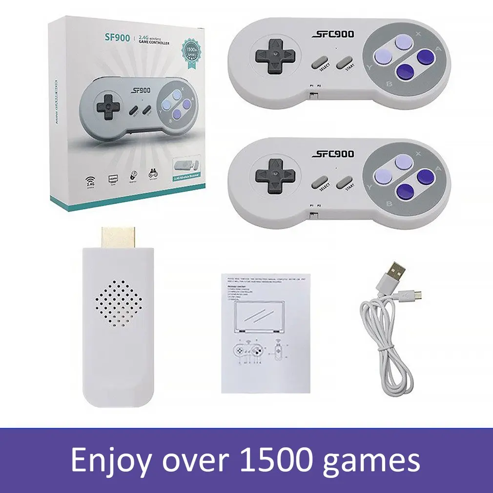 

VERORA Wireless Game Console For SNES NES HDMI-compatible Game Stick Built in 3500+Retro Game For SFC Drive